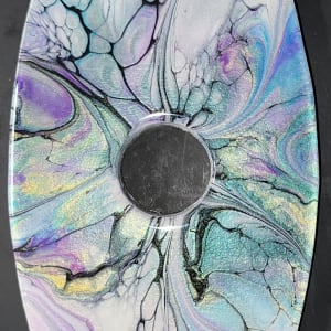 Mystique, Small Wine Caddy by Pourin’ My Heart Out - Fluid Art by Angela Lloyd 