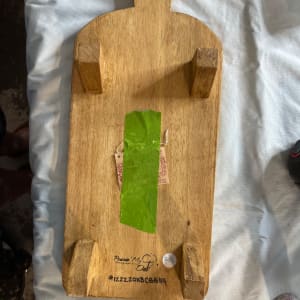 Icy Blue 20” Charcuterie Board by Pourin’ My Heart Out - Fluid Art by Angela Lloyd 
