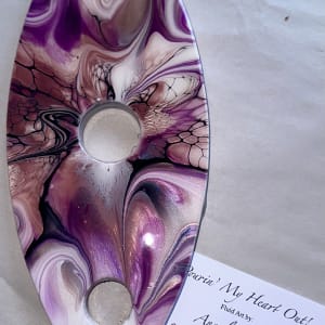 Chrysanthemum Small Wine Caddy by Pourin’ My Heart Out - Fluid Art by Angela Lloyd 