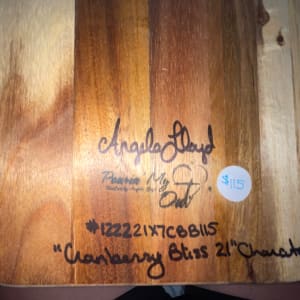 Cranberry Bliss 21” Charcuterie Board by Pourin’ My Heart Out - Fluid Art by Angela Lloyd 