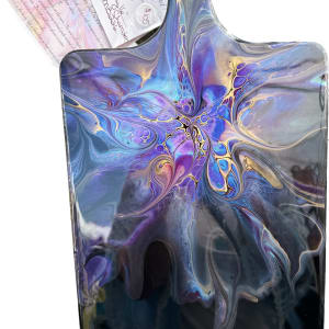 Celestial Beauty 16” Charcuterie Board by Pourin’ My Heart Out - Fluid Art by Angela Lloyd 
