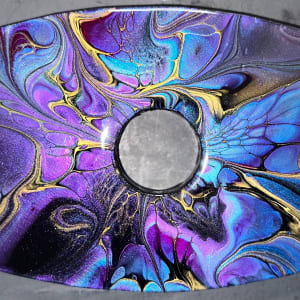 Celestial Beauty Small Wine Caddy by Pourin’ My Heart Out - Fluid Art by Angela Lloyd 