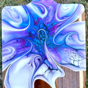 Pegasus 16” Charcuterie Board by Pourin’ My Heart Out - Fluid Art by Angela Lloyd 