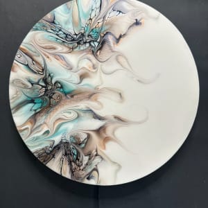 First Blooms 12” Lazy Susan by Pourin’ My Heart Out - Fluid Art by Angela Lloyd 