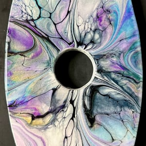 Mystique, Small Wine Caddy by Pourin’ My Heart Out - Fluid Art by Angela Lloyd 