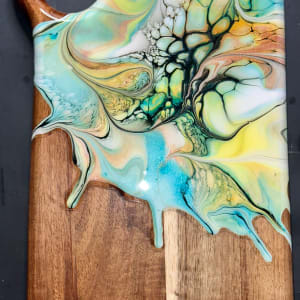 The Kraken, Small Charcuterie by Pourin’ My Heart Out - Fluid Art by Angela Lloyd 