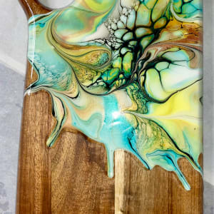 The Kraken, Small Charcuterie by Pourin’ My Heart Out - Fluid Art by Angela Lloyd 