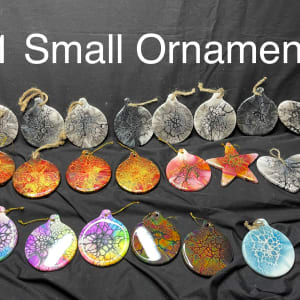 Small Round Ornaments by Pourin’ My Heart Out - Fluid Art by Angela Lloyd
