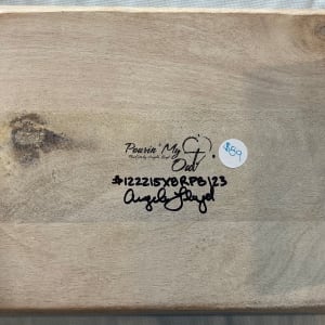 Upside Down 15” Rectangular Platter by Pourin’ My Heart Out - Fluid Art by Angela Lloyd 