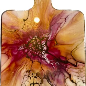 Cranberry Bliss 21” Charcuterie Board by Pourin’ My Heart Out - Fluid Art by Angela Lloyd 