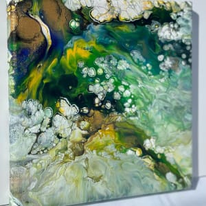 Golden Waterfall by Pourin’ My Heart Out - Fluid Art by Angela Lloyd 