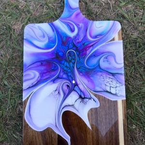 Pegasus 16” Charcuterie Board by Pourin’ My Heart Out - Fluid Art by Angela Lloyd 