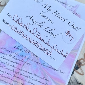 Celestial Beauty Orchid by Pourin’ My Heart Out - Fluid Art by Angela Lloyd 