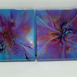 6"x6" Tiles- Assorted by Pourin’ My Heart Out - Fluid Art by Angela Lloyd 