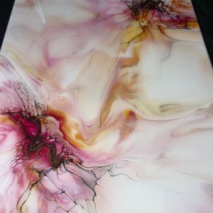 Cranberry Bliss Deconstructed Bloom by Pourin’ My Heart Out - Fluid Art by Angela Lloyd 