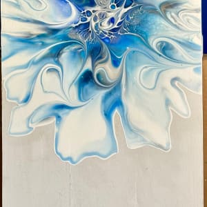 Tekhelet 34” Charcuterie by Pourin’ My Heart Out - Fluid Art by Angela Lloyd 