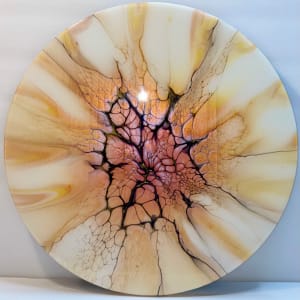 Supernova Autumn 15" Lazy Susan by Pourin’ My Heart Out - Fluid Art by Angela Lloyd