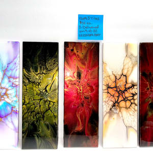 13x4.5 Tiles Assorted $32 each by Pourin’ My Heart Out - Fluid Art by Angela Lloyd 