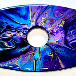 Celestial Beauty Small Wine Caddy 2 by Pourin’ My Heart Out - Fluid Art by Angela Lloyd