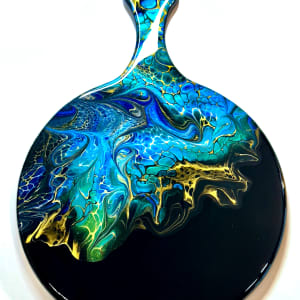 Atlantis Circular Charcuterie by Pourin’ My Heart Out - Fluid Art by Angela Lloyd