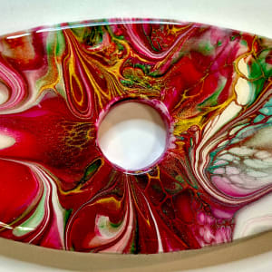 Christmastime Small Wine Caddy by Pourin’ My Heart Out - Fluid Art by Angela Lloyd