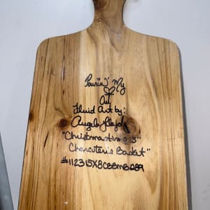 Christmastime 15” Charcuterie Basket by Pourin’ My Heart Out - Fluid Art by Angela Lloyd 