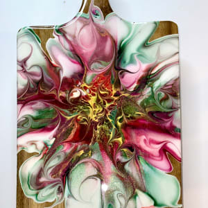 Christmastime 16” Charcuterie by Pourin’ My Heart Out - Fluid Art by Angela Lloyd 