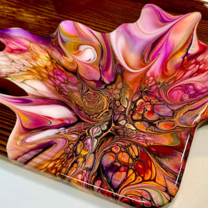 Faithful Harvest 34” Double Bloom Charcuterie by Pourin’ My Heart Out - Fluid Art by Angela Lloyd 