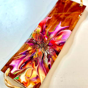 Faithful Harvest Rose Colored Handle Charcuterie by Pourin’ My Heart Out - Fluid Art by Angela Lloyd 