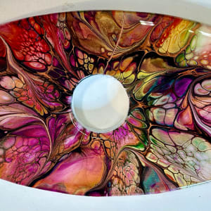 Faithful Harvest Small Wine Caddy 1 by Pourin’ My Heart Out - Fluid Art by Angela Lloyd 
