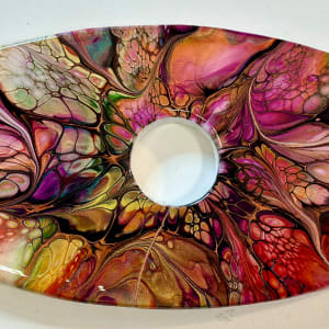 Faithful Harvest Small Wine Caddy 1 by Pourin’ My Heart Out - Fluid Art by Angela Lloyd 