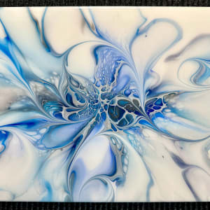 Tekhelet Large Tile 2 by Pourin’ My Heart Out - Fluid Art by Angela Lloyd 