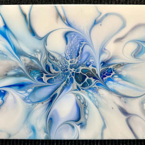Tekhelet Large Tile 2 by Pourin’ My Heart Out - Fluid Art by Angela Lloyd 
