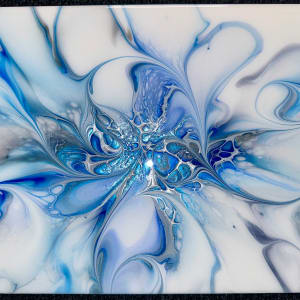 Tekhelet Large Tile 2 by Pourin’ My Heart Out - Fluid Art by Angela Lloyd