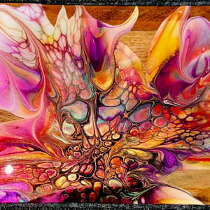 Faithful Harvest Rose Handle Charcuterie 2 by Pourin’ My Heart Out - Fluid Art by Angela Lloyd 