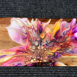 Faithful Harvest Rose Handle Charcuterie 2 by Pourin’ My Heart Out - Fluid Art by Angela Lloyd 