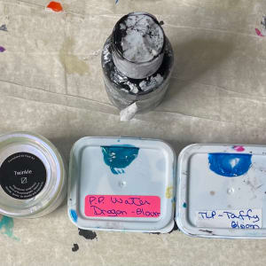 Turquoise Blooms by Pourin’ My Heart Out - Fluid Art by Angela Lloyd 