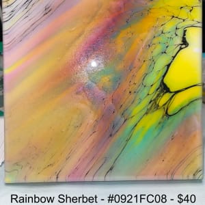 Rainbow Sherbet by Pourin’ My Heart Out - Fluid Art by Angela Lloyd 