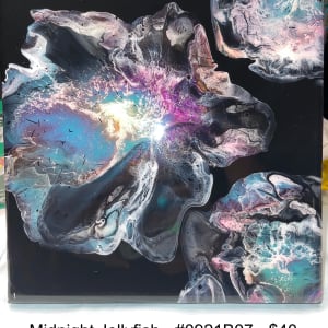 Midnight Jellyfish by Pourin’ My Heart Out - Fluid Art by Angela Lloyd 