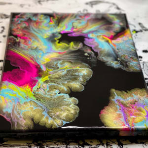 Laila - Night Beauty by Pourin’ My Heart Out - Fluid Art by Angela Lloyd 