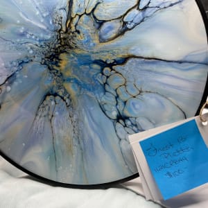 Frost 13" Platter by Pourin’ My Heart Out - Fluid Art by Angela Lloyd 
