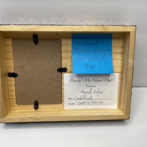 Red, Orange, Gold, and Black Block Picture Frame by Pourin’ My Heart Out - Fluid Art by Angela Lloyd 