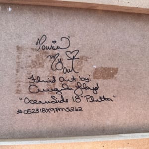 Oceanside 18” Platter by Pourin’ My Heart Out - Fluid Art by Angela Lloyd 