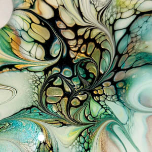 Kraken Small Charcuterie by Pourin’ My Heart Out - Fluid Art by Angela Lloyd 