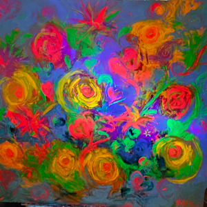 766-1318Florescent Love by Jill Seiler  Image: Groovy black light 
