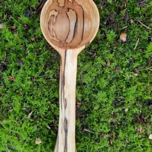 Heavily Spalted Coffee Spoon by Hugh Marshall Fearn  Image: HEAVILY SPALTED COFFEE SPOON by Hugh Marshal-Fearn