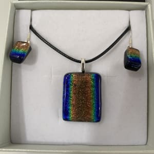 Striped Pendant set by Inez Jenkins