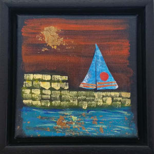 Blue Sails In Harbour by Annie McLean  Image: Blue Sails In Harbour by Annie McLean