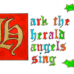 Hark The Herald Angels - Hand Finished Greetings Card by Bob Walsh #3 by Bob Walsh