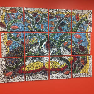 Community Mosaics by Bette Ann Libby  Image: Tree of Knowledge, Sedgwick Branch Library, Jamaica Plain, MA